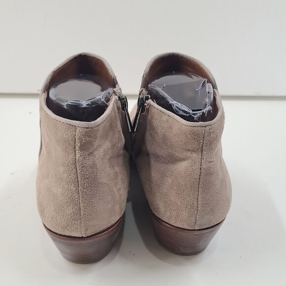 Sam Edelman Petty Ankle Boots Suede Beige Women's Size 8.5 side zip casual - Picture 5 of 13